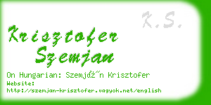 krisztofer szemjan business card